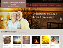 Tablet Screenshot of komorowskifuneralhome.com